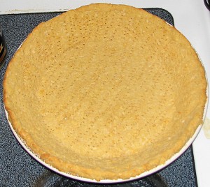 Baked coconut flour pie crust