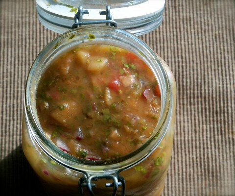 Smoky Peach Salsa